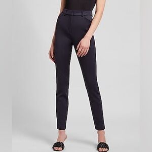 Express High Waisted Supersoft Double Knit Skinny Pant Navy